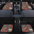 Green Red Aztec Pattern Geometric Texture All Over Print Car Floor Mats