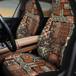 Brown And Orange Aztec Vintage Style Pattern All Over Print Car Seat Cover