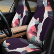 Pink Tone Black African Woman Vintage Style White Dot Pattern All Over Print Car Seat Cover