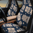 Hawaii Wooden Totems Navy Theme All Over Print Car Seat Cover