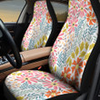 Best Types of Tropical Flowers Summer Vibe White Theme All Over Print Car Seat Cover