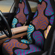 Colorful Wavy Line Custom Shape Patch Up Pattern All Over Print Car Seat Cover