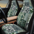 Green Vintage Tribal Square Pattern All Over Print All Over Print Car Seat Cover