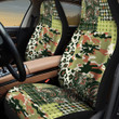 Green Rose Paisley Camoflag Leopard Skin Texture All Over Print Car Seat Cover