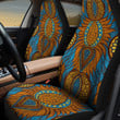 Mirrored Sun Flower Hand Drawing Style Vintage Theme All Over Print Car Seat Cover