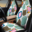 Chromatic Big Leopard Cheetah Skin White Theme All Over Print Car Seat Cover
