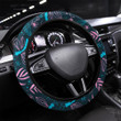 Dragonfly And Branch Seamless Pattern Printed Car Steering Wheel Cover