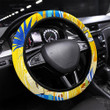 Tropical Floral Summer Seamless Color Background Printed Car Steering Wheel Cover