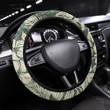 Bright Seamless Pattern With Paisley Mehndi Printed Car Steering Wheel Cover