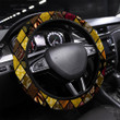 Ethnic Seamless Pattern In African Style Printed Car Steering Wheel Cover