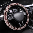 Exotic Garden Hand Drawn Paisley Flowers Printed Car Steering Wheel Cover