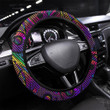 Grunge Star Seamless Pattern Printed Car Steering Wheel Cover