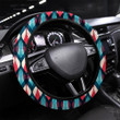 Flame Curved Lines Seamless Texture Printed Car Steering Wheel Cover