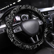 Paisley Background Hand Drawn Ornament Printed Car Steering Wheel Cover