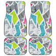Abstract Geometric Ambesonne Grunge Pattern All Over Print Car Floor Mats