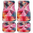 Colorful Bright Triangle Geometric Art All Over Print All Over Print Car Floor Mats