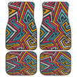 Multicolor Tiny Grunge Graffiti Geometric Shapes All Over Print All Over Print Car Floor Mats
