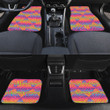 Tribal Triangle Psychedelic Colors Art Geometric Pattern All Over Print Car Floor Mats