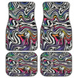 Rainbow Starry Night Psychedelic Neon Swirls Pattern All Over Print Car Floor Mats