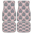 Vintage Flower Tribal Pattern Pink Theme All Over Print Car Floor Mats