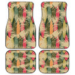 Colorful Classic Palm Leaves And Shadows Beige Theme All Over Print Car Floor Mats