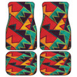 Colorful Hot Blocks Geometric Pattern All Over Print All Over Print Car Floor Mats