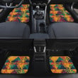 Yellow Tribal Triangle Psychedelic Colors Art Geometric Pattern All Over Print Car Floor Mats