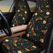 Adorable Butterfly Over Moon Brown Tone All Over Print Car Seat Cover