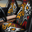 Multicolor Grunge Graffiti Geometric Shapes Grey Red Yellow All Over Print Car Seat Cover