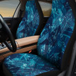 Ice Grunge Seamless Texture Sea Blue Tone All Over Print Car Seat Cover
