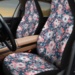 Light Pink Hawaiian Hibiscus Flower Navy Theme All Over Print Car Seat Cover