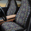 Purple Mirror Optical Illustration Vintage Tribal Texture All Over Print Car Seat Cover