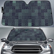 Tone Of Green Geometric Seamless Vector Style Car Sun Shades Cover Auto Windshield