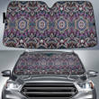 Purple Mirror Aztec Pattern Vintage Tribal Texture Car Sun Shades Cover Auto Windshield
