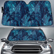 Ice Grunge Seamless Texture Sea Blue Tone Car Sun Shades Cover Auto Windshield