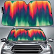 Green Ombre Soothing Waves Lapghan Pattern Car Sun Shades Cover Auto Windshield
