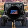 Jacksonville American Flag Pattern Black Printed Car Spare Tire Cover