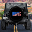 Minneapolis American Flag Pattern Black Printed Car Spare Tire Cover