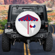 American Umbrella Independence Day American Flag Pattern White Theme Printed Car Spare Tire Cover