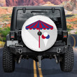 American Umbrella Independence Day American Flag Pattern White Theme Printed Car Spare Tire Cover
