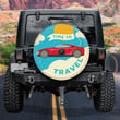 Time To Travel Sport Car Summer Vibe Printed Car Spare Tire Cover