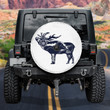 Spare Tire Cover Moose Double Exposure Tattoo Art