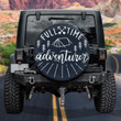 Full Time Adventurer Summer Vibe Black Theme Printed Car Spare Tire Cover