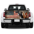 Horses Picture USA Flag Truck Tailgate Decal Car Back Sticker