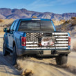 Porcupine Break Black And White USA Flag Truck Tailgate Decal Car Back Sticker