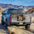 Lions Break Black And White USA Flag Truck Tailgate Decal Car Back Sticker