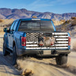 Monkeys Break Black And White USA Flag Truck Tailgate Decal Car Back Sticker