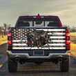 Gorillas Break Black And White USA Flag Truck Tailgate Decal Car Back Sticker