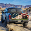 Labrador Dogs USA Flag Truck Tailgate Decal Car Back Sticker