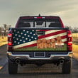 Toy Poodle Dogs USA Flag Truck Tailgate Decal Car Back Sticker